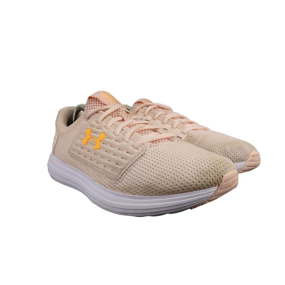 Under Armour Shoes Womens 10 Athletic Trainers UA Surge SE Running Sports Peach